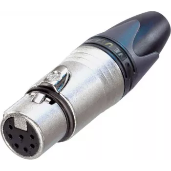 Neutrik XLR savienotāja ligzda, taisna, 7 polu, sudraba NC7FXX 1 gab.