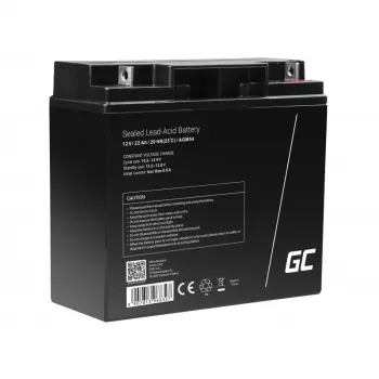 Akumulators Green Cell AGM54 12V 22Ah AGM bezapkopes, 167×77×181 mm, 5.6 kg