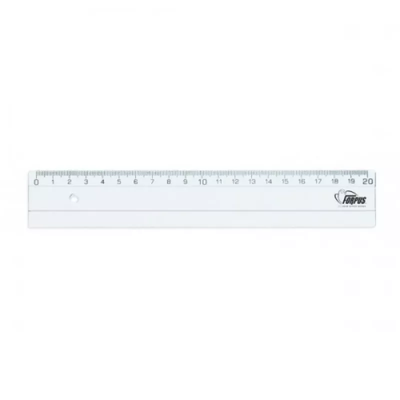 Lineāls Forpus, plastmasas, caurspīdīgs, 20cm 1225-020