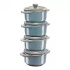 Staub Mini Cocotte Round, 4 gab. - 200ml, Antīka tirkīza