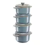 Staub Mini Cocotte Round, 4 gab. - 200ml, Antīka tirkīza