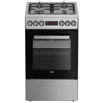 Gāzes-elektriskā plīts BEKO FSM52330DX 5 degļi 60 cm, Energoklase A