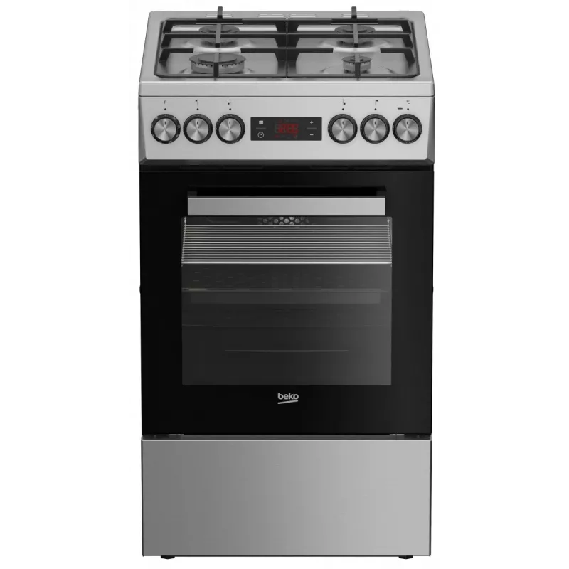 Gāzes-elektriskā plīts BEKO FSM52330DX 5 degļi 60 cm, Energoklase A