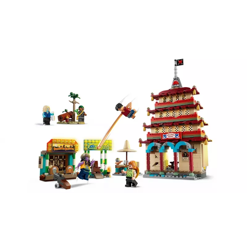 LEGO komplekts One Piece Arlong Parks 75638 — 926 detaļas, 5 minifigūras, ieteicamais vecums 9+, detalizēta ainava