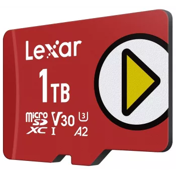 MicroSDXC atmiņas karte Lexar 1 TB UHS‑I Class 10 U3 V30 Lasīšana 205 MB/s Rakstīšana 140 MB/s (sarkana)
