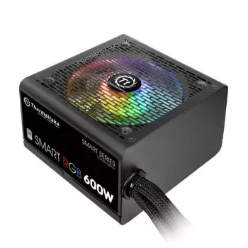 Thermaltake SMART RGB PS-SPR-0600NHSAWE-1 - Barošanas bloks (iekšējais) - ATX12V 2.3 - 80 PLUS - 600 W - aktīvais PFC - Melns