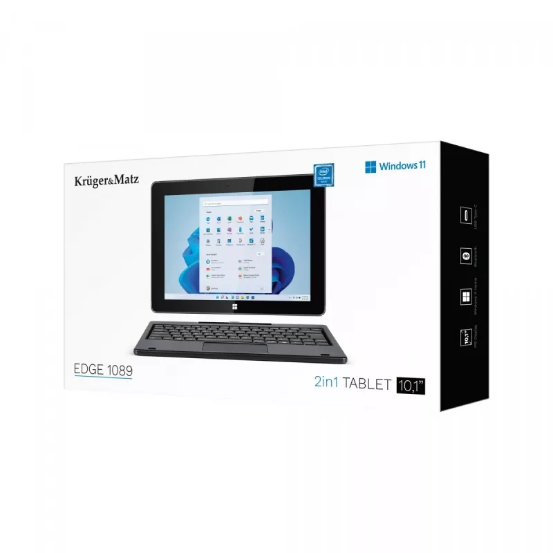 Krüger&Matz KM1089 planšetdators 8 GB DDR3 256 GB Intel® Celeron® N4020, Dual Core 25,6 cm (10.1) Wi-Fi 5 (802.11ac) Win 11 PRO