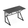 Spēļu galds huzaro Hero 1.6 Melns — taisna MDF/oglekļa virsma 1200×600×750 mm, metāla rāmis