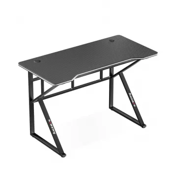 Spēļu galds huzaro Hero 1.6 Melns — taisna MDF/oglekļa virsma 1200×600×750 mm, metāla rāmis