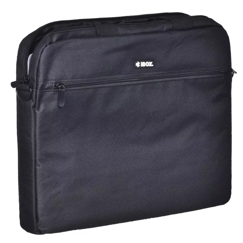 Portfelis IBOX TN6020 39,6 cm (15,6 collu) klēpjdatoriem — neilons, melns, plecu siksna