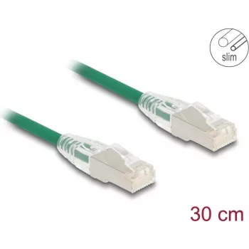 Tīkla kabelis DeLOCK RJ45 Cat.6A spraudnis-spraudnis 0,3m zaļš