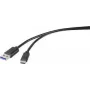 Renkforce RF-4535906 USB kabelis 1,8 m USB 3.2 Gen 1 (3.1 Gen 1) USB A USB C Melns