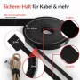 Label-The-Cable LTC RIP STRAP, Velcro lente ar cilpām un āķiem, melna, 3m (LTC 1410-3)