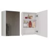 Vannas istabas sienas skapis POLA 1DL BIEL — 400×220×600 mm, 3 plaukti, balts