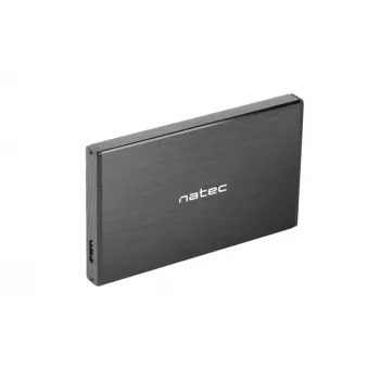 NATEC RHINO GO ārējais korpuss USB 3.0 2.5'' SATA HDD/SSD, melns alumīnijs