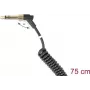 Audio kabelis DELOCK 85777 — 3,5 mm vīrietis uz 3,5 mm vīrietis, 0,75 m, melns, zeltīti kontakti