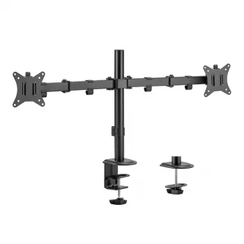 Maclean galda stiprinājums 2 monitoriem, VESA 75x75 un 100x100, 17-32 inch, 2x 9kg, MC-754N