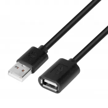 Pagarinātājs USB AM-AF 1,8 m melns