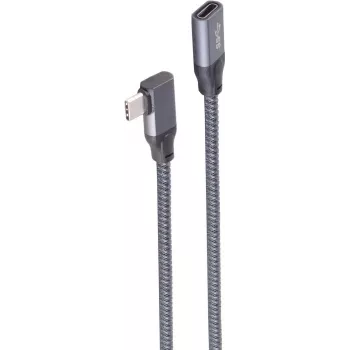ShiverPeaks SHVP BS13-56010 - USB 3.2 kabelis 90° C spraudnis uz ligzdu 0,5 m