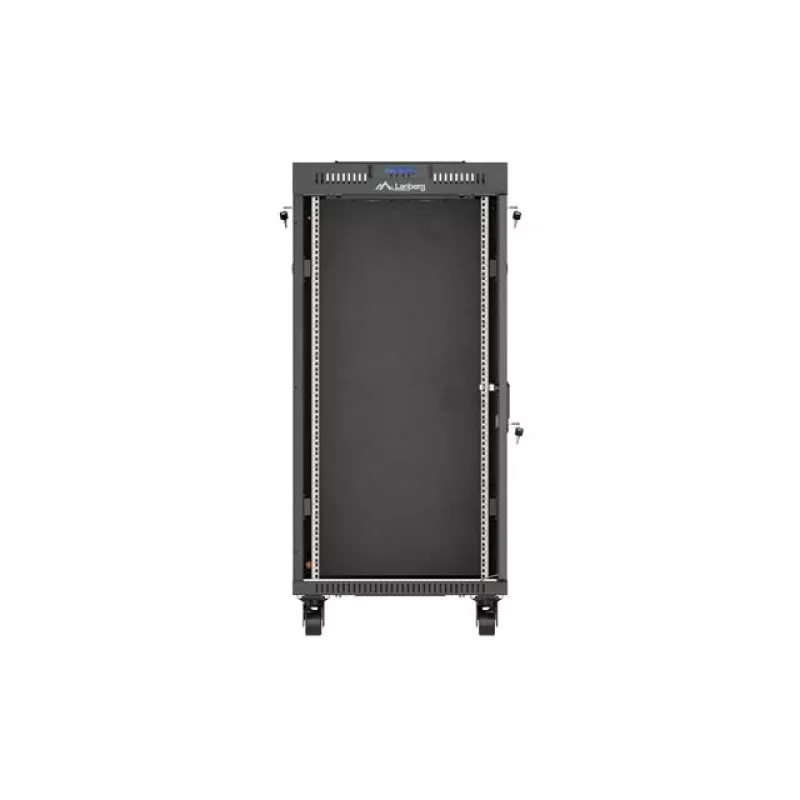 Brīvi stāvošs skapja statīvs LANBERG FF01-6624-12BL 24U 19 collas 600×600 mm, IP20, 1200 kg, melns