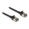 Tīkla kabelis DeLOCK RJ45 Cat.8.1 F/FTP Slim Pro 5m Melns
