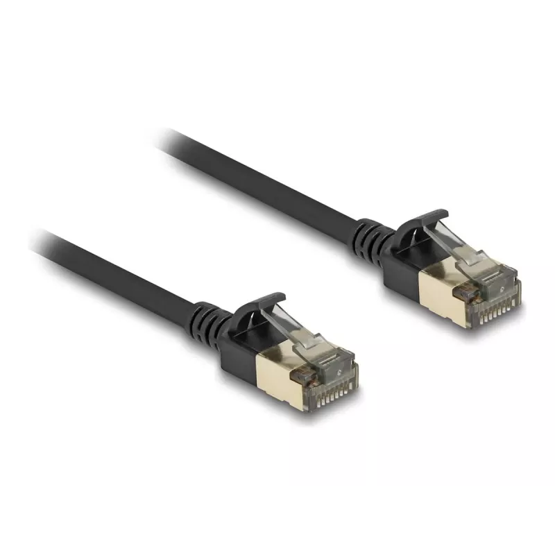 Tīkla kabelis DeLOCK RJ45 Cat.8.1 F/FTP Slim Pro 5m Melns