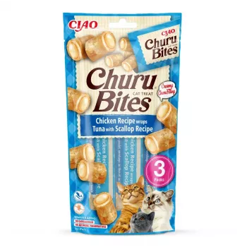 INABA Churu Bites Vistas gaļa ar tunzivi un gliemenēm - kaķu gardumi - 3x10 g