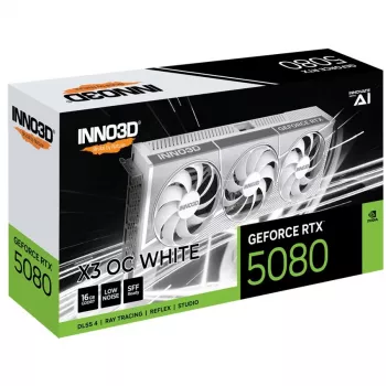 INNO3D GeForce RTX 5080 X3 OC White 16GB GDDR7 Grafiskā Karte