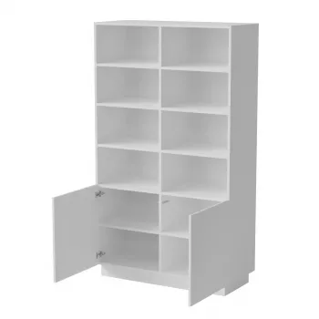 Grāmatu skapis Cama Meble LIVERTI 100×420×1705 mm balts