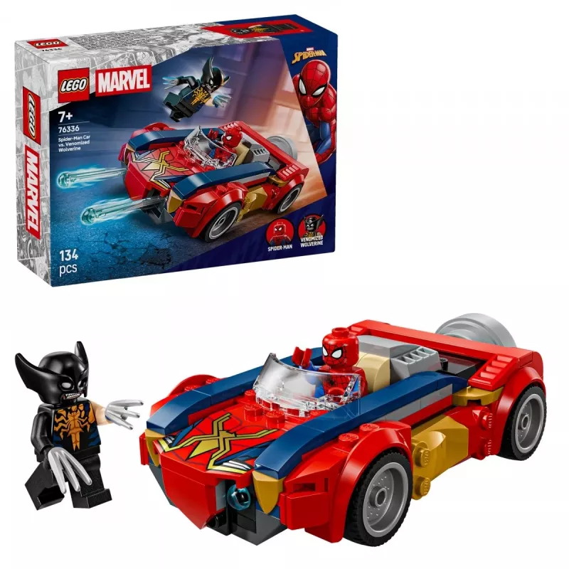 LEGO MARVEL 76336 Spider-Man mašīna pret Venomizēto Vilknadzi
