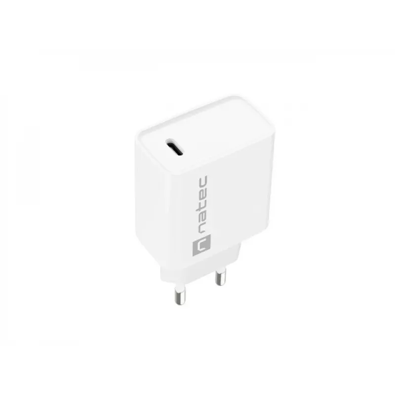 Ātrs lādētājs USB-C NATEC RIBERA 12V 20W Quick Charge 3.0 Balts