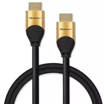 Qoltec 50355 HDMI v2.1 kabelis Ultra high speed 8K | 60Hz | 28AWG | GOLD | 2m