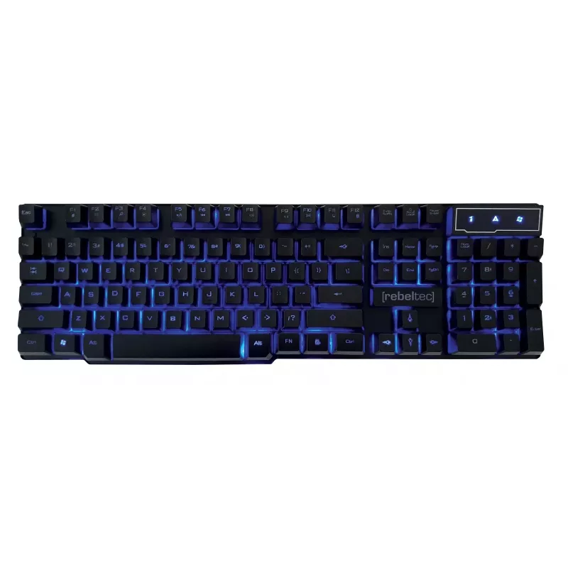 Rebeltec SHERMAN Gaming USB QZERTY Angļu Melna tastatūra ar peli