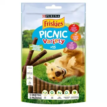 Slapjā suņu barība maisiņā Purina Nestlé FRISKIES Picnic Variety 126 g — pieaugušiem suņiem, jēra/liellopu gaļa