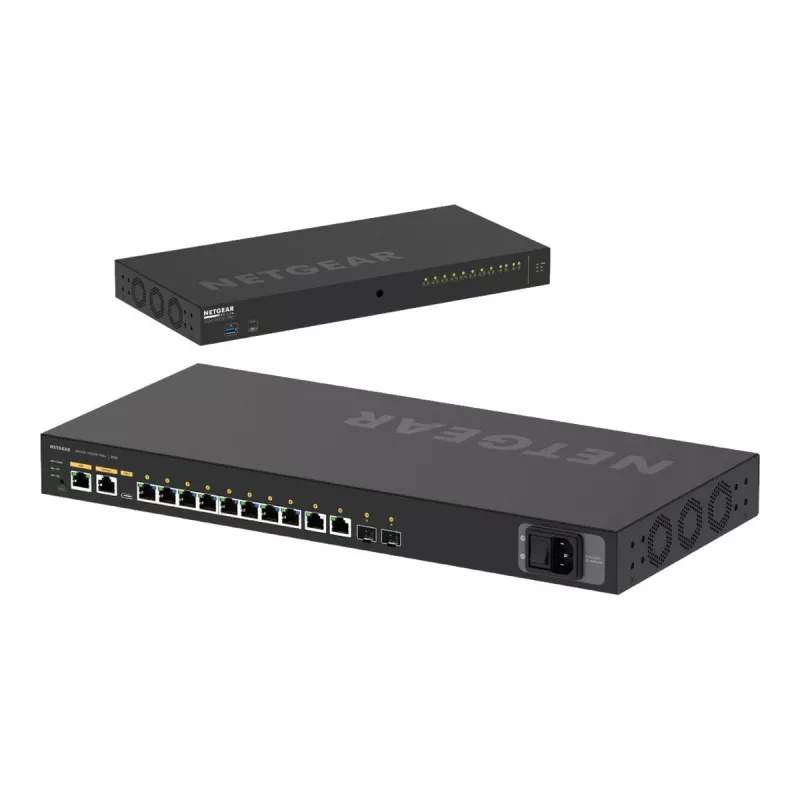NETGEAR M4250-10G2XF-PoE+ pārvaldāms L2/L3 Gigabit Ethernet (10/100/1000) PoE+ slēdzis 1U melns