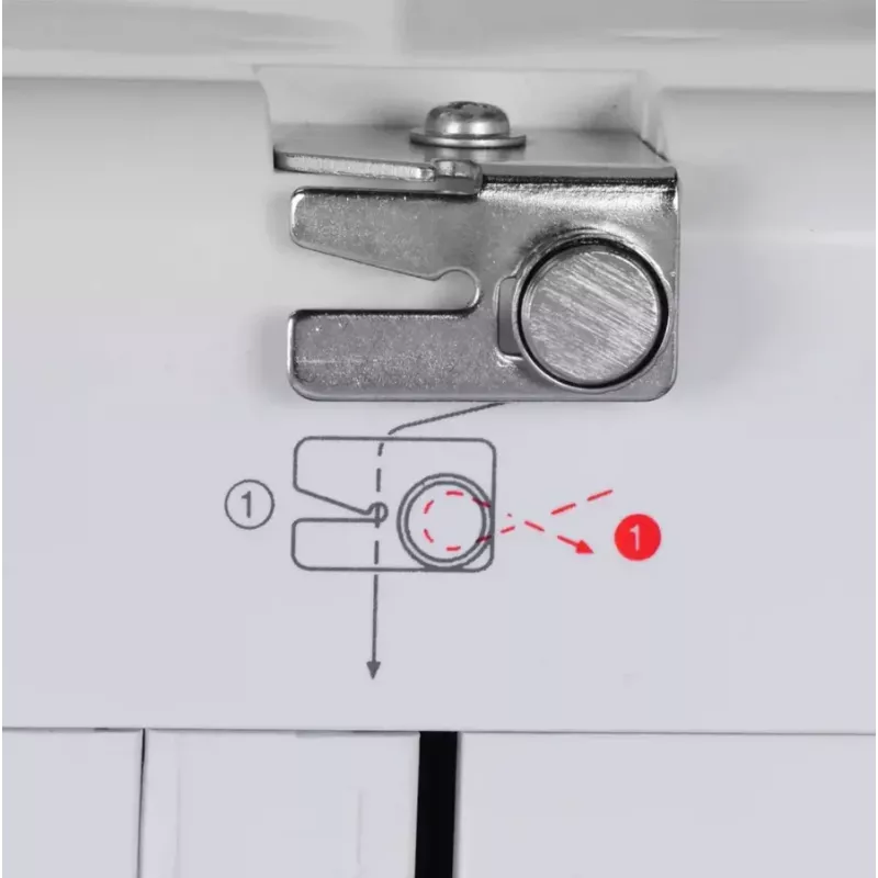 Daļēji automātiskā šujmašīna SINGER M1005 — 11 šuvi, 4 mm dūriena platums, augšējā iebīdāmā spole, brīvā roka, 2,5 kg