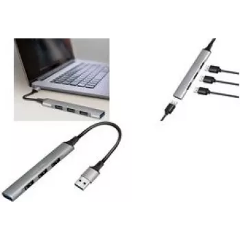 LogiLink USB Hubs USB 3.0 4-Portu Plāns Alumīnija Pelēks (UA0391)
