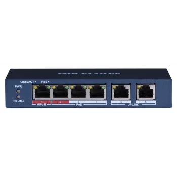Hikvision DS-3E0106HP-E Nenodrošināts Fast Ethernet (10/100) PoE atbalsts, zils