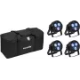 LED PAR gaismu komplekts EUROLITE 20000949 4x Hybrid Spot ar mīksto somu