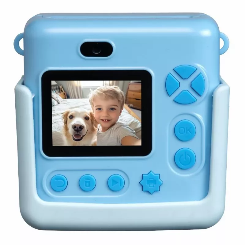 Denver KPC-1363BU Bērnu momentfotogrāfijas kamera Dino ar termoprinteri, 20 MP, zila