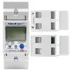 Qoltec 50882 Vienfāzes elektroniskais elektroenerģijas patēriņa skaitītājs DIN sliedei | Wi-Fi | TUYA | 230V | LCD