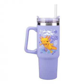 Dzeramā pudele Paladone Minecraft Axolotl 900 ml – atkārtoti lietojama ūdens pudele