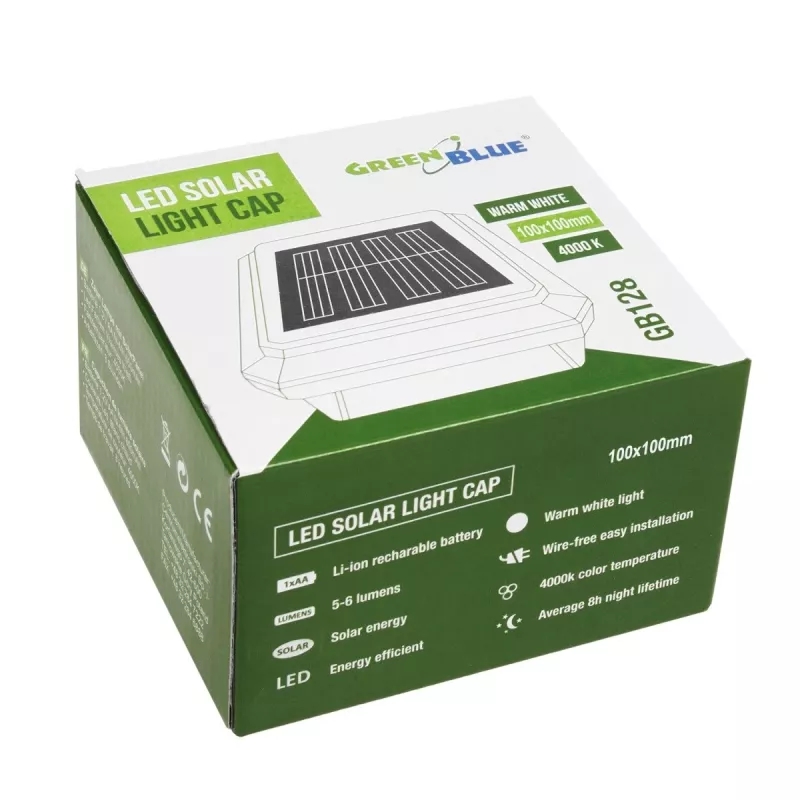 GB128 LED saules laternas žoga stabiņa dārza lampa, Melna - Green Blue