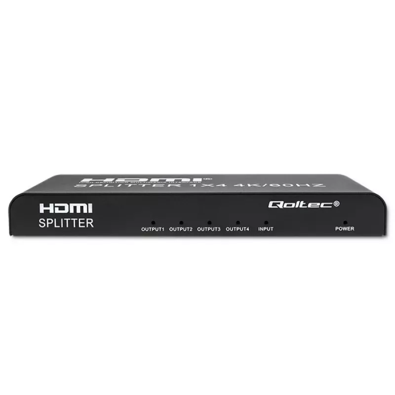 Qoltec 51799 Aktīvs HDMI sadalītājs 4 x HDMI 4K x 2K | 6Gb/s | 60Hz