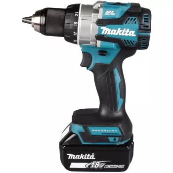 Makita DDF489RTJ bezvadu skrūvgriezis/urbjmašīna 1800 RPM Melns, Zils, Tērauds