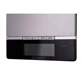 Bomann KW 1421 CB LCD virtuves svari - melns - nerūsējošais tērauds