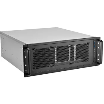 Rackmount korpuss 4U SILVERSTONE RM45-360 — 4U šasija, atbalsta ATX mātesplates, plauktu montāžai