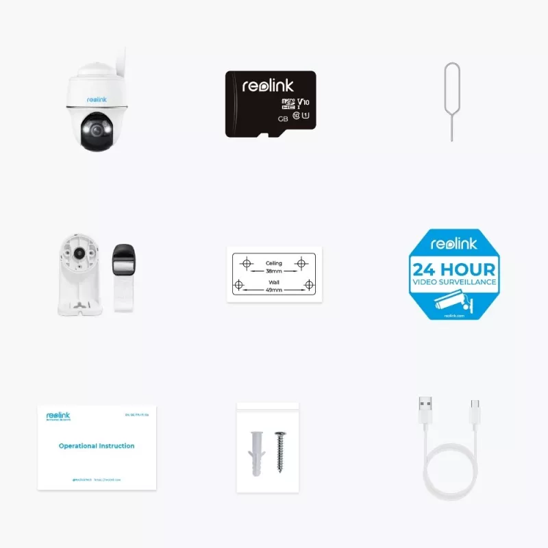 Reolink Go Series G430 - 5MP āra akumulatora kamera, 4G LTE tīkls, cilvēku/transportlīdzekļu/dzīvnieku noteikšana, 355° panoramēšana un 140° slīpums