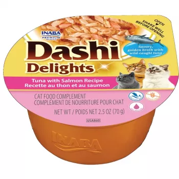 INABA Dashi Delights Tuna with salmon recipe mitrā kaķu barība 70 g