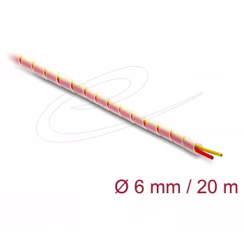 Kabeļa uzmava DELOCK 19013, caurspīdīga PET pīta caurule, iekšējais diametrs 4 mm, ārējais diametrs 6 mm, garums 20 m